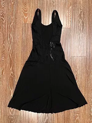 Brand New W Tag Authentic Versace Black Nylon Laced Dress  Sz 28/42 • $180