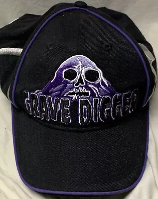 Vintage Grave Digger Monster Truck Jam Embroidered Snapback Scythe Shovel Hat • $69.99