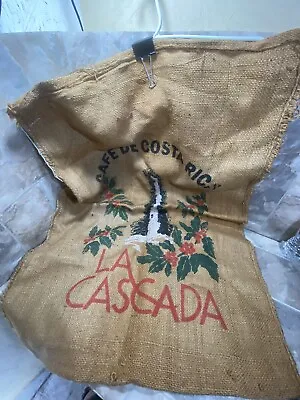 Vintage Cafe De Costa Rica Burlap Sack 40”x28” Preowned Good • $45