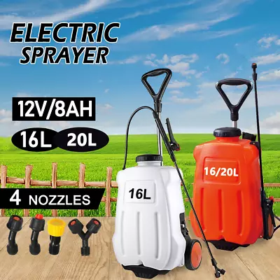 20/16L Electric Weed Sprayer Rechargeable Backpack Farm Garden Pump Spray AU • $119.89