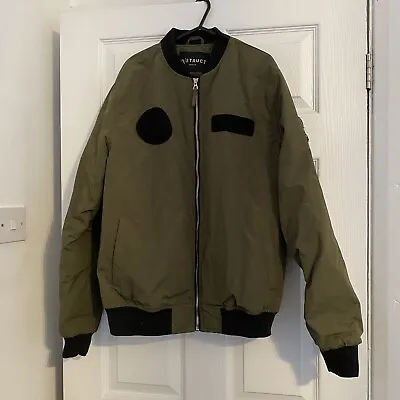 Mens D/STRUCT Khaki Bomber Jacket Size M • £16.50