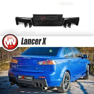 Rear JDM Diffuser EVO Style(ABS) Bumper For Mitsubishi Lancer X 2007-2017 • $99.90