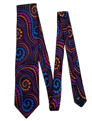 Duchamp London Men’s Handmade Colorful Dot Paisley Silk Neck Tie Geometric • $64.99