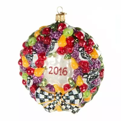 Mackenzie Childs 2016 Wreath Ornament NEW In Box • $63