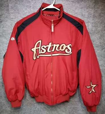 Houston Astros Majestic Shell Jacket Men Large (L) Red Full Zip Authentic #AJ700 • $179.99