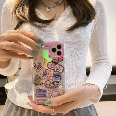 $10.98 • Buy Cute Cartoon Laser Paper Phone Case Cover  For IPhone 13max 12 11 Pro XS Max Se