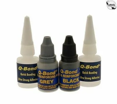 Q-Bond Ultra Strong Adhesive Filling Powders Fast Glue Repair Filler Black Grey • £9.95