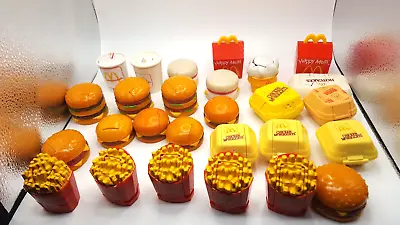 Vtg 80s 90s McDonalds Happy Meal Changeable Transformers Food Toys Lot Of 28 • $119.27