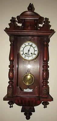 Antique German Thomas Haller Vienna Regulator Wall Clock 8-Day Time/Strike • $350