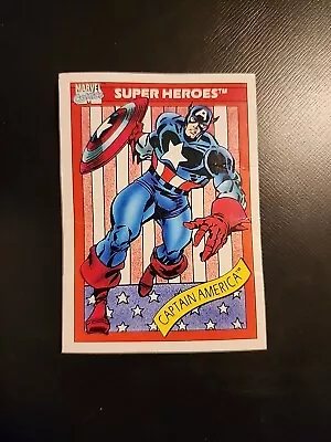 1990 Marvel Comics Super Heroes Trading Card #1 Captain America • $1.50