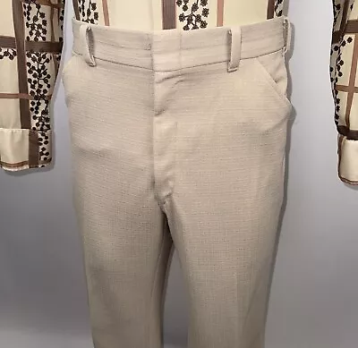 Vtg 60s 70s Disco Pants Polyester Wide Leg Saturday Night Fever Nik Mens 36 29 • $75.86