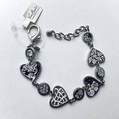 Viva Beads Handmade Paint Hearts Silver Bracelet NWT • $22.50