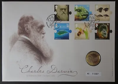 2005 Charles Darwin Royal Mint £2 Coin Cover BUNC • £19.99