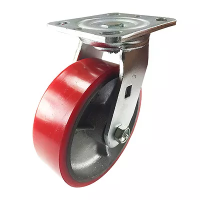 6  X 2   Polyurethane On Cast Iron (Red) - Swivel • $30.88