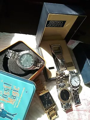 Vintage Wristwatch Lot Seiko Fossil Citizen Movado • $125