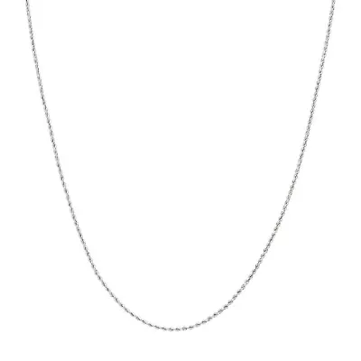 $136.49 • Buy 1.80mm Twisted Rope Link Chain Necklace Real 14k White Gold