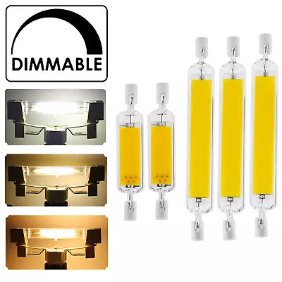 1x 10x 6W 12W 25W Dimmable R7s LED COB Bulbs 78mm 118mm Replace Halogen Lamps • $6.59