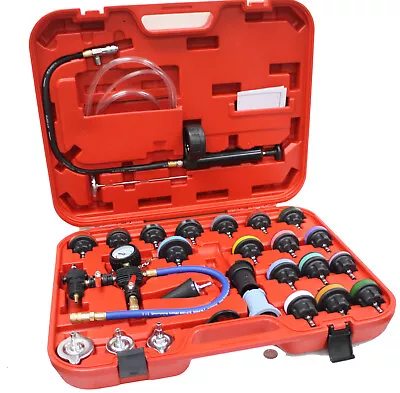 28pcs Universal Radiator Pressure Tester Kit & Vacuum Type Cooling Purge Refill • $96.99