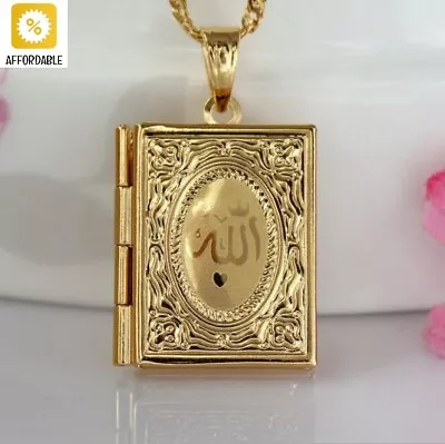 Allah Necklace Gold Muslim Pendant Men Islamic Jewelry Arabic Women  • $13