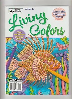 Penny Press Creative Expression Living Colors Vol. 26 - Adult Coloring Book 2022 • $4.99