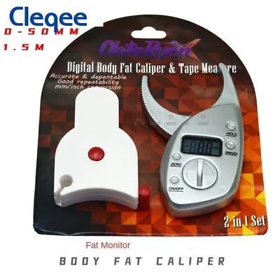 $15.74 • Buy Body Fat Caliper Monitors Electronic Digital Body Fat Analyzer 0-60MM