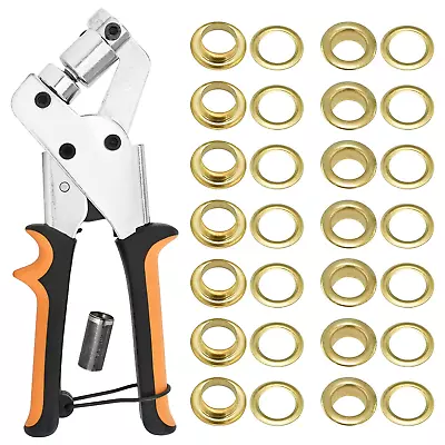 Portable 38 Inch 10Mm Grommet Tool Kit Handheld Hole Punch Pliers Grommets • $28.99