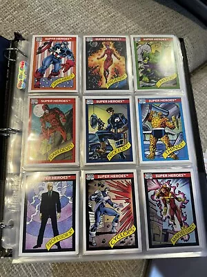 1990 Impel Marvel Trading Cards Set - Partial 135/162. NM+. In Binder And Sleeve • $14.99