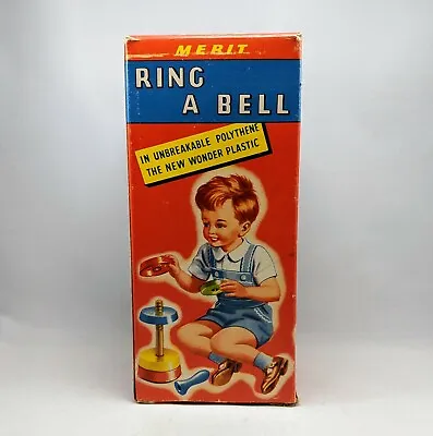 Vintage Merit  Ring A Bell  Plastic Nursery Rattle Toy In Rare Box • $39.99