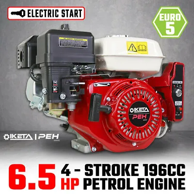 $249 • Buy 6.5HP OHV Petrol Engine Stationary Motor Horizontal Shaft Electric Start Recoil