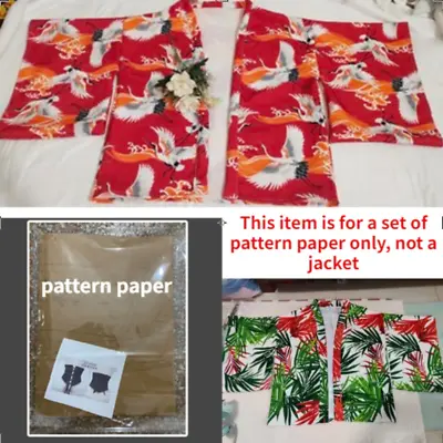 Retro Sewing Pattern Paper Brown Paper For DIY Yukata Kimono Jacket Cardigan • £13.73