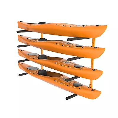 VEVOR Kayak Storage Wall Mount Hanger Rack For 4 Canoe Paddle Kayak Hanging Hook • $129.99