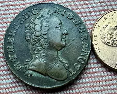 1761 Austrian Empire 1 Kreutzer AU  Maria Theresia  Prague    #ZC21 • $84.28