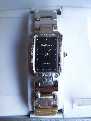 OLEG CASSINI LADIES WRISTWATCH Vintage Brushed  Silver  RARE! • $19.99