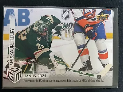 Marc-Andre Fleury 2023-24 UD Game Dated Moments Card #48 *In-Hand Ready To Ship* • $4.99