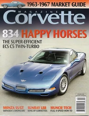 Corvette Magazine 2008 Jan - 834 Hp-ecs C5 Twin Turbo Monza Ss/gt Sunray L88 • $9.95