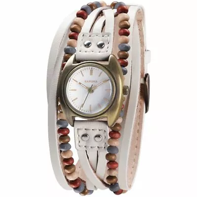 £9.49 • Buy Kahuna Womens Multi-thong Beige/cream Strap Watch Kls0202l Teachers Gift For Her