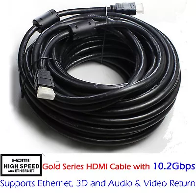Premium 10m 15m 20m HDMI Cable Ultra HD 4K 1080p 3D High Speed Ethernet ARC HEC • $11.98
