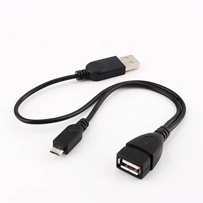 OTG Power Splitter Micro USB Male To USB A Female & Micro USB Female Cable • $2.99
