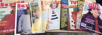 £3 • Buy Vintage 1980’s Butterick Sewing Magazines Knit & Stitch, 3 ITV Patern Books