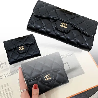 NEW Womens Wallet Ladies Purse Credit Card Holder Coin Case Faux Leather Black • £5.89