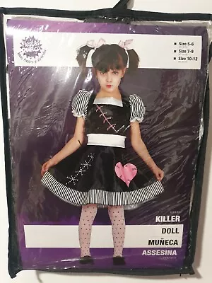 Girls Killer Rag Doll Fancy Dress Costume Halloween Costume Size 7-9 Years NEW • £9.99