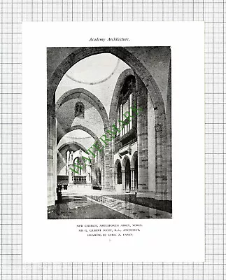 St Bartholomew's Church Chichester Macdonald Gill / Ampleforth Abbey - C.1925 • $13.62