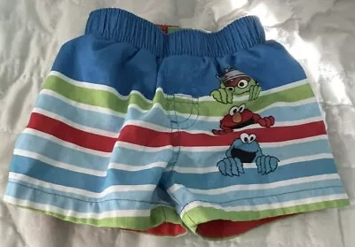 Seasme Street Boys Elmo Swim Shorts • $1.50