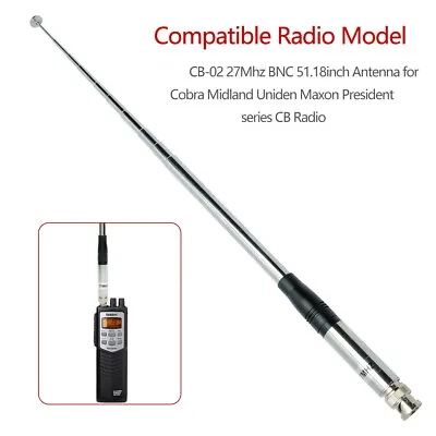 9-51 20W 27MHz BNC Telcscopic Antenna For Cobra HH50WXST HH50 CB Walkie Talkie • $12.57
