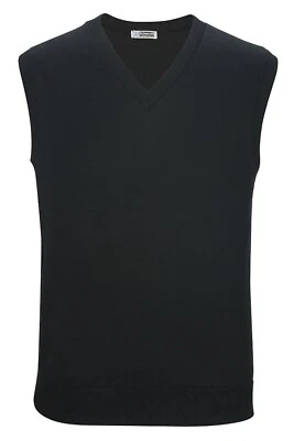 $19 • Buy Edwards Womens Style #4092 BLACK V-Neck Cotton Blend Sweater Vest Size: XL