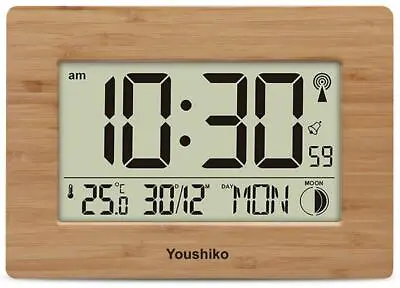 Radio Controlled Large Screen LCD Wall Or Desk Clock ( UK & Ireland Version ) • £24.99