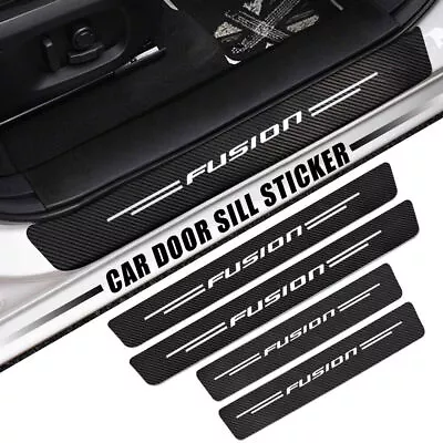 4PCS For Ford Fusion Accessories Car Door Sill Scuff Plate Protector Stickerb A+ • $8.62