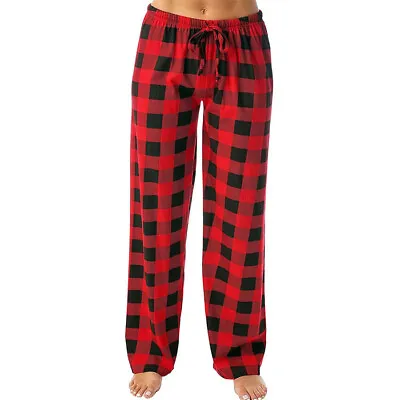 UK Check Plaid Womens Strap Wide Leg Pants Ladies Holiday Tunic Casual Trousers • £7.99