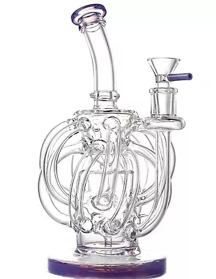 12  Super Vortex Glass Bong Recycler Water Pipe • $79.99