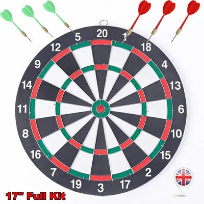 Double Sided Dart Board Set Professional Magnetic Dart Board Game For Kids Adult • £10.99